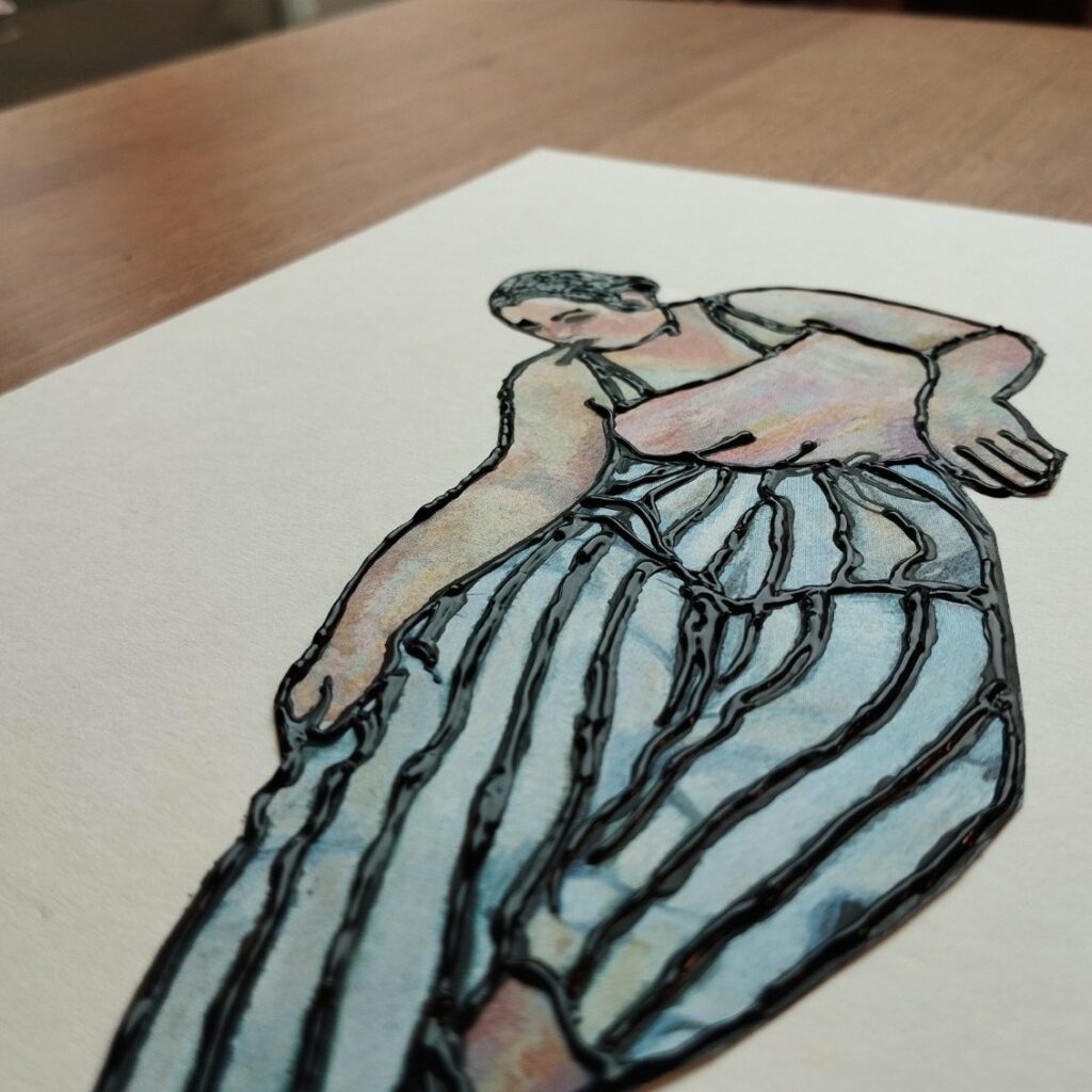 image d'un support tactile reprenant un tableau de Suzanne Valadon
