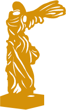 pictogramme inspirée par la sculpture de la Victoire de Samothrace