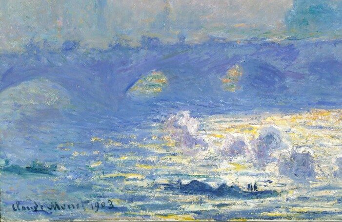 Tableau de Claude Monet représentant le Pont de Waterloo à Londres, dans la brume