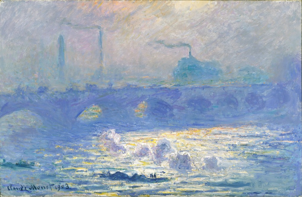Tableau de Monet représentant le Pont de Waterloo dans la brume