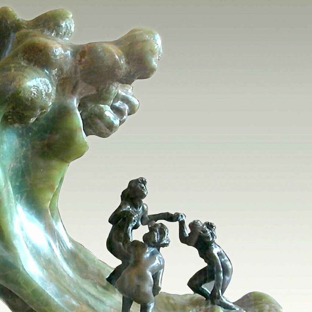 Détail d'une sculpture de Camille Claudel intitulée La Vague